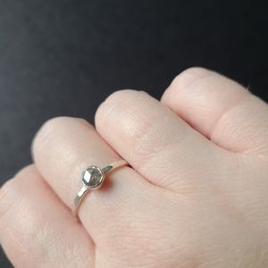 Salt and Pepper Diamond Ring